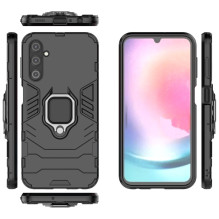 Ring Armor dėklas Samsung Galaxy A24 4G šarvuotu dangteliu magnetinis laikiklis žiedas juodas Ring Armor dėklas Samsung Galaxy A24 4G šarvuotu dangteliu magnetinis laikiklis žiedas juodas