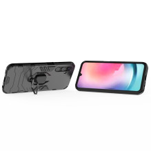 Ring Armor dėklas Samsung Galaxy A24 4G šarvuotu dangteliu magnetinis laikiklis žiedas juodas Ring Armor dėklas Samsung Galaxy A24 4G šarvuotu dangteliu magnetinis laikiklis žiedas juodas
