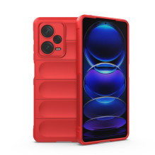 Magic Shield Case Xiaomi Redmi Note 12 Pro+ lankstus šarvuotas dangtelis raudonas