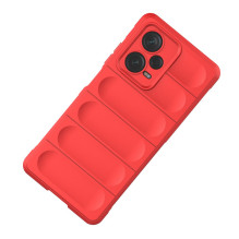 Magic Shield Case Xiaomi Redmi Note 12 Pro+ lankstus šarvuotas dangtelis raudonas