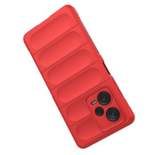 Magic Shield Case Xiaomi Redmi Note 12 Pro+ lankstus šarvuotas dangtelis raudonas