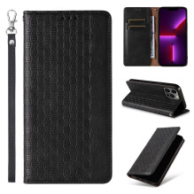 Magnetinio dirželio dėklas, skirtas Samsung Galaxy S23 Flip Wallet Mini Lanyard Stand juodas