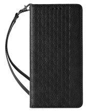 Magnetinio dirželio dėklas, skirtas Samsung Galaxy S23 Flip Wallet Mini Lanyard Stand juodas