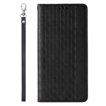 Magnetinio dirželio dėklas, skirtas Samsung Galaxy S23 Flip Wallet Mini Lanyard Stand juodas