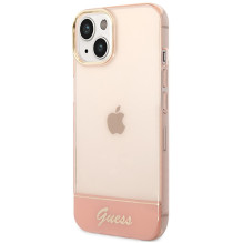 Guess GUHCP14MHGCOP iPhone 14 Plus 6.7 'rožinis / rožinis kietas dėklas, permatomas