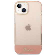 Guess GUHCP14MHGCOP iPhone 14 Plus 6.7 'rožinis / rožinis kietas dėklas, permatomas