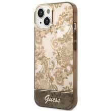 Guess GUHCP14MHGPLHC iPhone 14 Plus 6,7 colio ochros spalvos kieto dėklo porceliano kolekcija Guess GUHCP14MHGPLHC iPhone 14 Plus 6,7 colio ochros spalvos kieto dėklo porceliano kolekcija