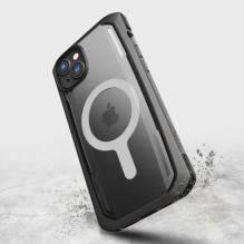 Raptic X-Doria Secure Case iPhone 14 Plus su MagSafe šarvuotu dangteliu juodu