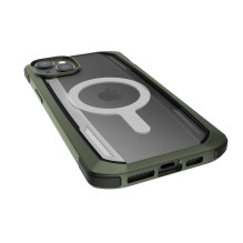 Raptic X-Doria Secure Case iPhone 14 Plus su MagSafe šarvuotu dangteliu žalia
