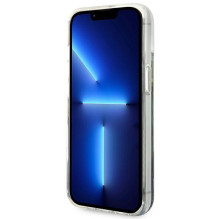 Guess GUHCP14SLFLSB iPhone 14 6.1 'mėlynas/mėlynas kietas dėklas Flower Liquid Glitter