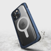 „Raptic X-Doria Secure“ dėklas, skirtas „iPhone 14 Pro Max“ su „MagSafe“ šarvuotu dangteliu, mėlynu
