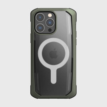 „Raptic X-Doria“ saugus dėklas, skirtas „iPhone 14 Pro Max“ su „MagSafe“ šarvuotu dangteliu, žaliu