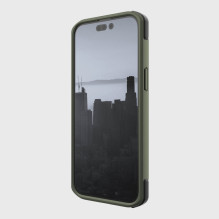 „Raptic X-Doria“ saugus dėklas, skirtas „iPhone 14 Pro Max“ su „MagSafe“ šarvuotu dangteliu, žaliu