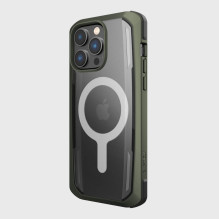 „Raptic X-Doria“ saugus dėklas, skirtas „iPhone 14 Pro Max“ su „MagSafe“ šarvuotu dangteliu, žaliu