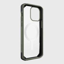 „Raptic X-Doria“ saugus dėklas, skirtas „iPhone 14 Pro Max“ su „MagSafe“ šarvuotu dangteliu, žaliu