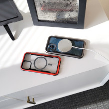 „Raptic X-Doria“ saugus dėklas, skirtas „iPhone 14 Pro Max“ su „MagSafe“ šarvuotu dangteliu, žaliu