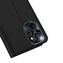 „Dux Ducis Skin Pro“ dėklas, skirtas „Realme 10 5G“ / „Realme 9i 5G“, apverčiamas kortelės piniginės stovas, juodas „Dux Ducis Skin Pro“ dėklas, skirtas „Realme 10 5G“ / „Realme 9i 5G“, apverčiamas kortelės piniginės stovas, juodas
