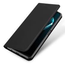 „Dux Ducis Skin Pro“ dėklas, skirtas „Realme 10 5G“ / „Realme 9i 5G“, apverčiamas kortelės piniginės stovas, juodas „Dux Ducis Skin Pro“ dėklas, skirtas „Realme 10 5G“ / „Realme 9i 5G“, apverčiamas kortelės piniginės stovas, juodas