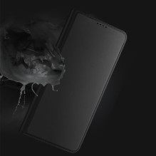 „Dux Ducis Skin Pro“ dėklas, skirtas „Realme 10 5G“ / „Realme 9i 5G“, apverčiamas kortelės piniginės stovas, juodas „Dux Ducis Skin Pro“ dėklas, skirtas „Realme 10 5G“ / „Realme 9i 5G“, apverčiamas kortelės piniginės stovas, juodas