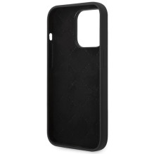Guess GUHCP14XSLSMK iPhone 14 Pro Max 6.7" black / black hard case Silicone Vintage Gold Logo