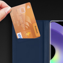 „Dux Ducis Skin Pro“ dėklas, skirtas „Realme 10 5G“ / „Realme 9i 5G“, apverčiamas kortelės piniginės stovas, juodas „Dux Ducis Skin Pro“ dėklas, skirtas „Realme 10 5G“ / „Realme 9i 5G“, apverčiamas kortelės piniginės stovas, juodas