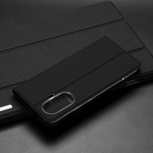 „Dux Ducis Skin Pro“ dėklas, skirtas „Realme 10 5G“ / „Realme 9i 5G“, apverčiamas kortelės piniginės stovas, juodas „Dux Ducis Skin Pro“ dėklas, skirtas „Realme 10 5G“ / „Realme 9i 5G“, apverčiamas kortelės piniginės stovas, juodas