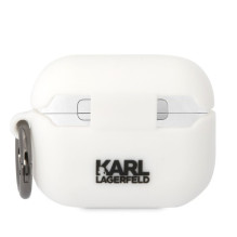 Karl Lagerfeld KLAPRUNCHH AirPods Pro cover white / white Silicone Choupette Head 3D