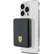 Powerbank Ferrari Metal Logo MagSafe 15W 5000mAh - juoda