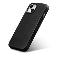 iCarer Oil Wax Premium Leather Case iPhone 14 Plus Magnetic Leather Case with MagSafe Black (WMI14220703-BK)