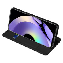 Dux Ducis Skin Pro dėklas, skirtas Realme 10 Pro Flip Card Piniginės stovas juodas