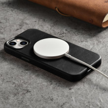 „iCarer Oil Wax Premium“ odinis dėklas „iPhone 14 Plus“ magnetinis odinis dėklas su „MagSafe Black“ (WMI14220703-BK) „iCarer Oil Wax Premium“ odinis dėklas „iPhone 14 Plus“ magnetinis odinis dėklas su „MagSafe Black“ (WMI14220703-BK)