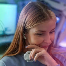 Acefast T8 TWS Bluetooth belaidės ausinės – šviesiai mėlynos