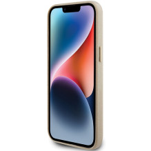 Guess Glitter Glossy Script dėklas, skirtas iPhone 15 Pro Max - auksinis