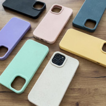 Eco Case dėklas, skirtas iPhone 14 Plus silikoniniam skaidomam dėklui rožinis