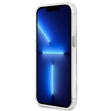 Guess Metal Outline MagSafe dėklas, skirtas iPhone 13 Pro / iPhone 13 - sidabrinis Guess Metal Outline MagSafe dėklas, skirtas iPhone 13 Pro / iPhone 13 - sidabrinis