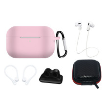 Silicone Case Set for AirPods Pro 2 / AirPods Pro 1 + Case / Ear Hook / Neck Strap / Watch Strap Holder / Carabiner - pi