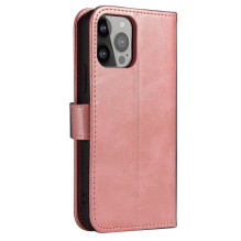 Piniginės dėklas su stovu iPhone 15 Pro magnetiniam dėklui – rožinis Piniginės dėklas su stovu iPhone 15 Pro magnetiniam dėklui – rožinis