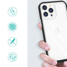 Skaidrus 3in1 dėklas skirtas Samsung Galaxy A03 silikoninis dangtelis su mėlynu rėmeliu Skaidrus 3in1 dėklas skirtas Samsung Galaxy A03 silikoninis dangtelis su mėlynu rėmeliu