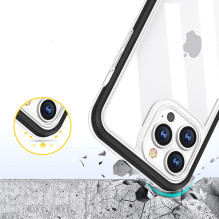 Skaidrus 3in1 dėklas skirtas Samsung Galaxy A03 silikoninis dangtelis su mėlynu rėmeliu Skaidrus 3in1 dėklas skirtas Samsung Galaxy A03 silikoninis dangtelis su mėlynu rėmeliu