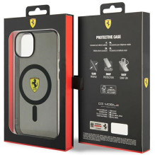 Ferrari FEHMP14SURKK iPhone 14 6.1" black / black hardcase Translucent Magsafe