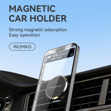 Wozinsky WUMKO magnetic phone holder for car air vent - black