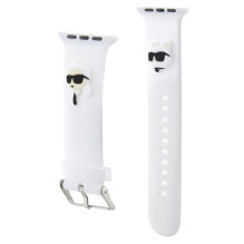 Karl Lagerfeld 3D guminis KarlChoupette Heads dirželis Apple Watch 38/40/41mm – baltas Karl Lagerfeld 3D guminis KarlChoupette Heads dirželis Apple Watch 38/40/41mm – baltas