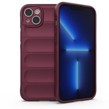 Magic Shield Case dėklas skirtas iPhone 14 Plus elastingas šarvuotas bordo spalvos dėklas