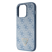 Guess GUHCP14XP4TDSCPB iPhone 14 Pro Max 6,7' mėlynas / mėlynas kietas dėklas Crossbody 4G metalinis logotipas