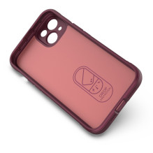 Magic Shield Case dėklas skirtas iPhone 14 Plus elastingas šarvuotas bordo spalvos dėklas
