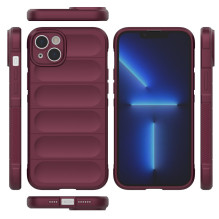 Magic Shield Case dėklas skirtas iPhone 14 Plus elastingas šarvuotas bordo spalvos dėklas
