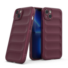 Magic Shield Case dėklas skirtas iPhone 14 Plus elastingas šarvuotas bordo spalvos dėklas