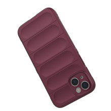 Magic Shield Case dėklas skirtas iPhone 14 Plus elastingas šarvuotas bordo spalvos dėklas