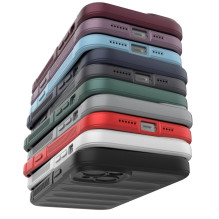 Magic Shield Case dėklas skirtas iPhone 14 Plus elastingas šarvuotas bordo spalvos dėklas