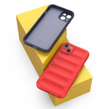 Magic Shield Case dėklas skirtas iPhone 14 Plus elastingas šarvuotas bordo spalvos dėklas